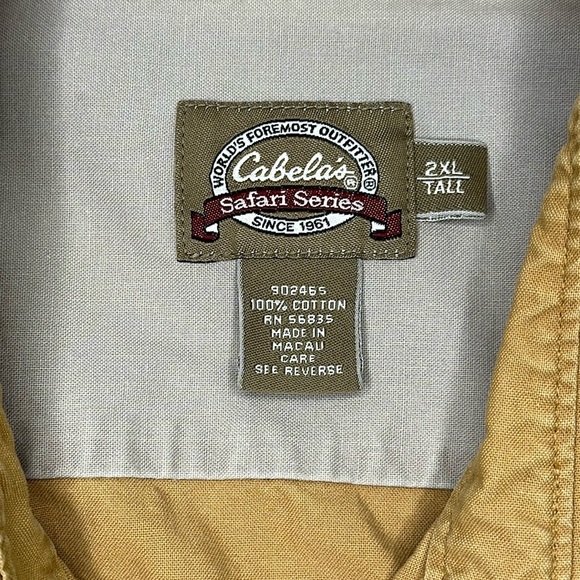 Cabela’s Men’s Safari Series Short Sleeve Button Down Outdoors Hunting 2XLT - Picture 2 of 10